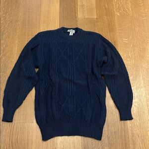 Navy Cable Knit Sweater